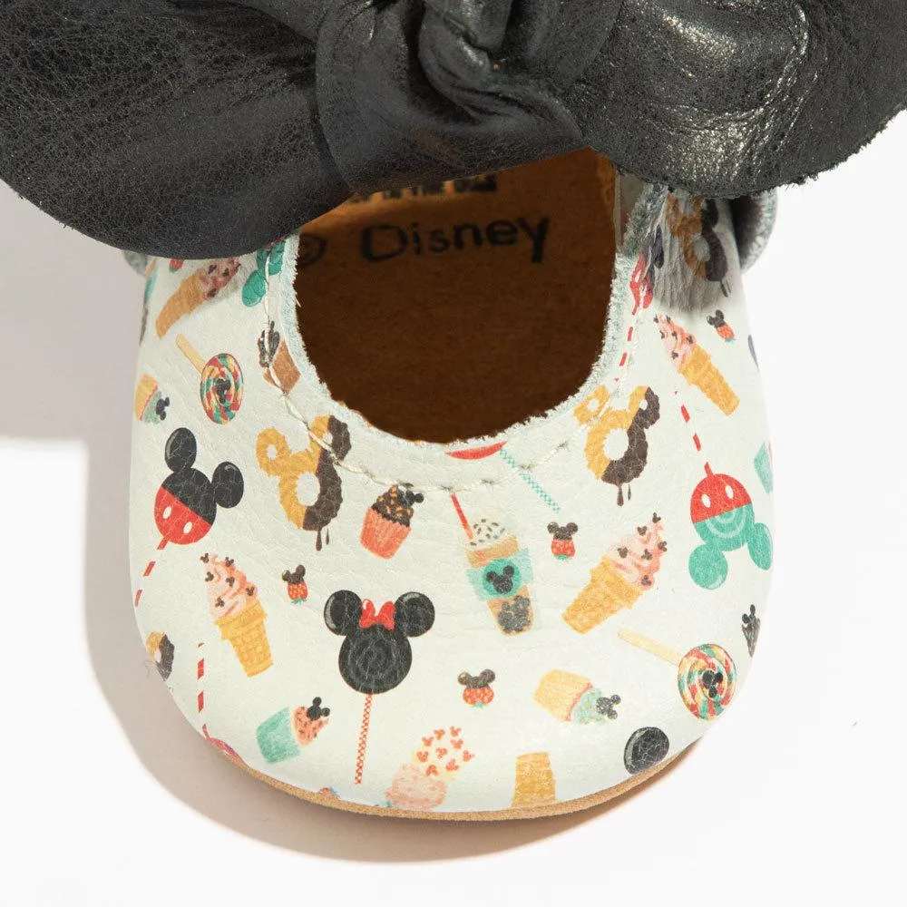 Yep, Yup, Yum Mickey Knotted Bow Baby Shoe